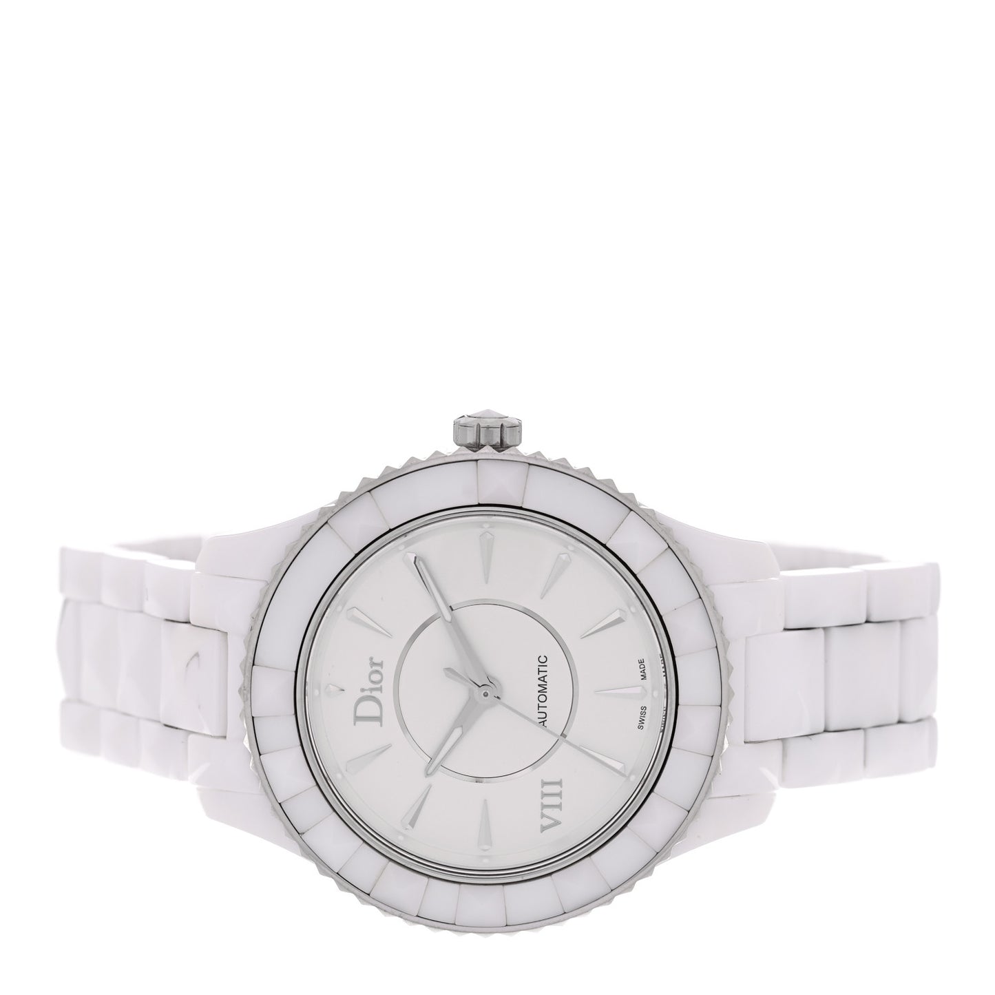 Stainless Steel Ceramic 38mm Dior VIII Automatic Watch White