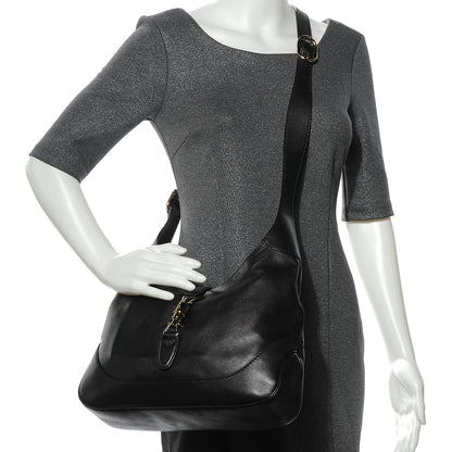 Gucci Leather Jackie Medium Shoulder Bag Black 2 of 7