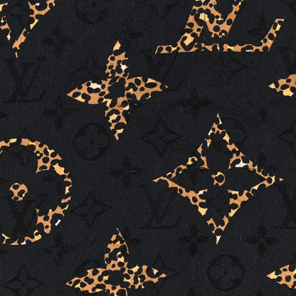 Louis Vuitton Wool Silk Monogram Giant Jungle Shawl Black 4 of 4