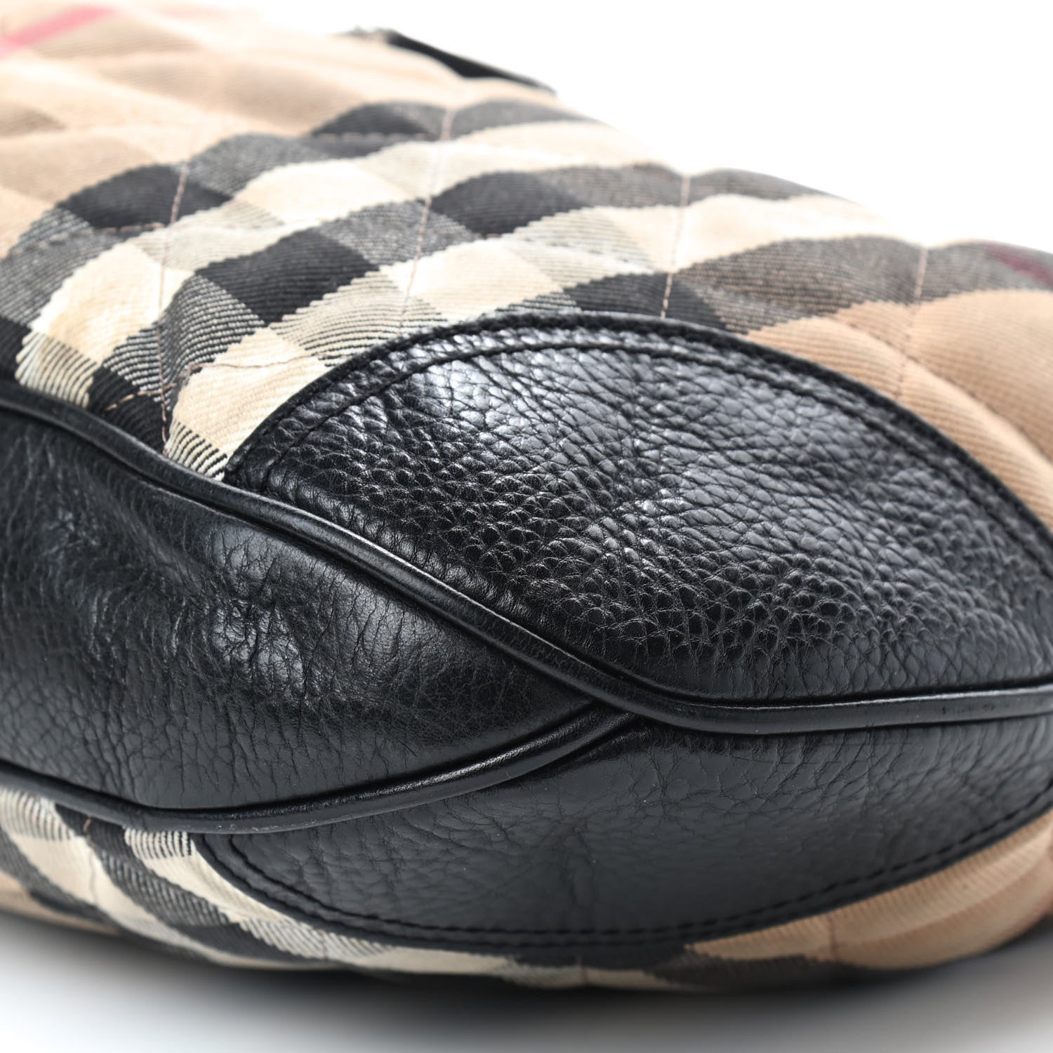 Burberry House Check Quilted Brook Hobo Black 7 of 11