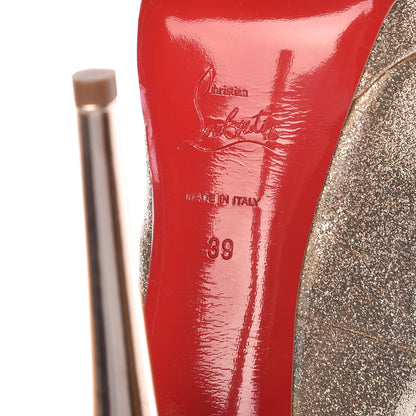 Christian Louboutin Glitter Palais Royal Sling 140 Pumps 39 Poudre 6 of 10