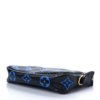 Louis Vuitton Colored Monogram Mini Pochette Accessories Blue Black 8 of 8