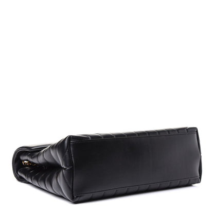Saint Laurent Calfskin Y Quilted Monogram Medium Loulou Chain Satchel Black 4 of 11