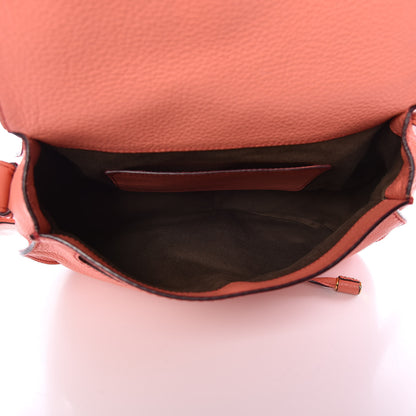 Chloe Grained Calfskin Medium Marcie Saddle Bag Coral Pop 5 of 14