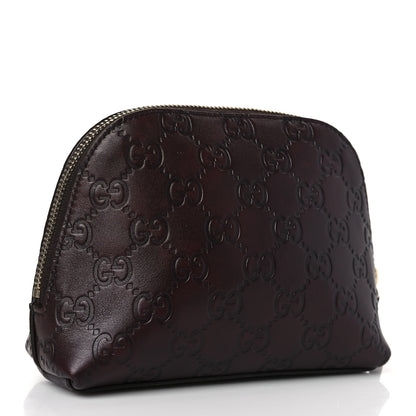 Gucci Guccissima Cosmetic Case Dark Brown 3 of 9