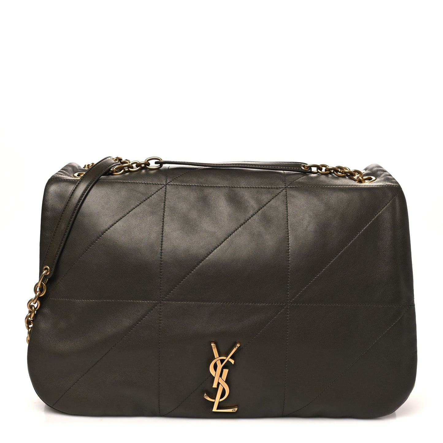 Lambskin Matelasse Monogram Large Jamie 4.3 Light Musk