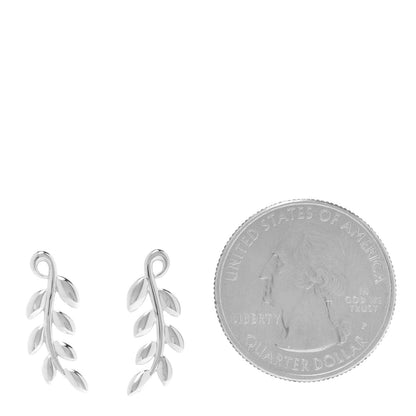 Tiffany Sterling Silver Paloma Picasso Olive Leaf Climber Earrings 2 of 6