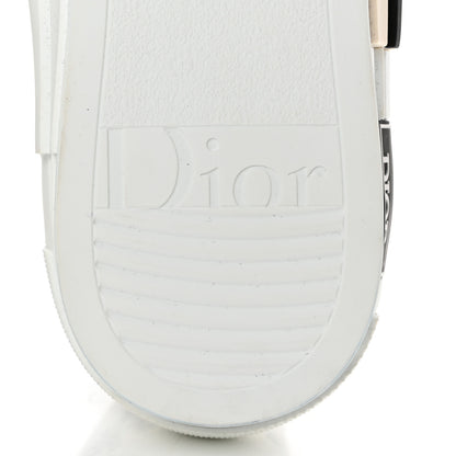 Christian Dior Technical Canvas Oblique Mens B23 High Top Sneakers 39 White Black 8 of 8