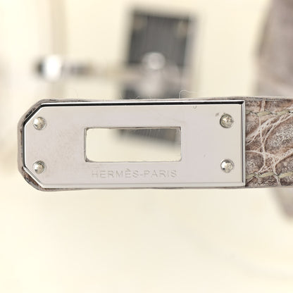 Hermes Matte Niloticus Crocodile Himalaya Birkin 25 Blanc 27 of 31