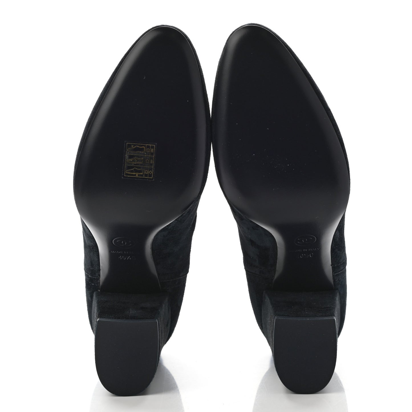 Suede Calfskin Fabric Short Boots 40.5 Blue