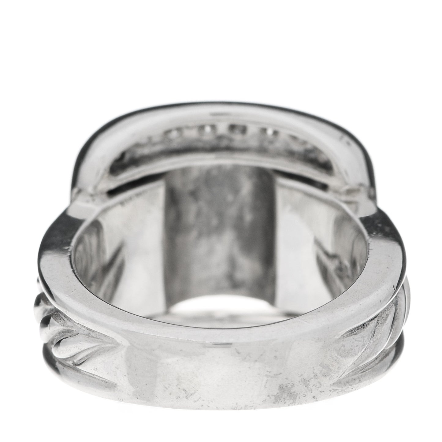 Sterling Silver Diamond Buckle Ring 52 6