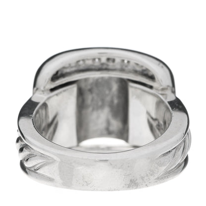 David Yurman Sterling Silver Diamond Buckle Ring 52 6 4 of 6