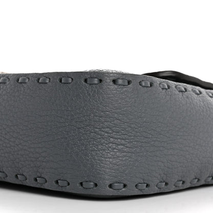 Fendi Cuoio Roma Sellerissima Nappa Sintetica Tape Stitch Mini Baguette Tempesta 10 of 13