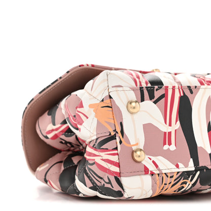 Chanel Calfskin Quilted Lily Floral Mini Coco Handle Flap Beige Black White Red 9 of 12