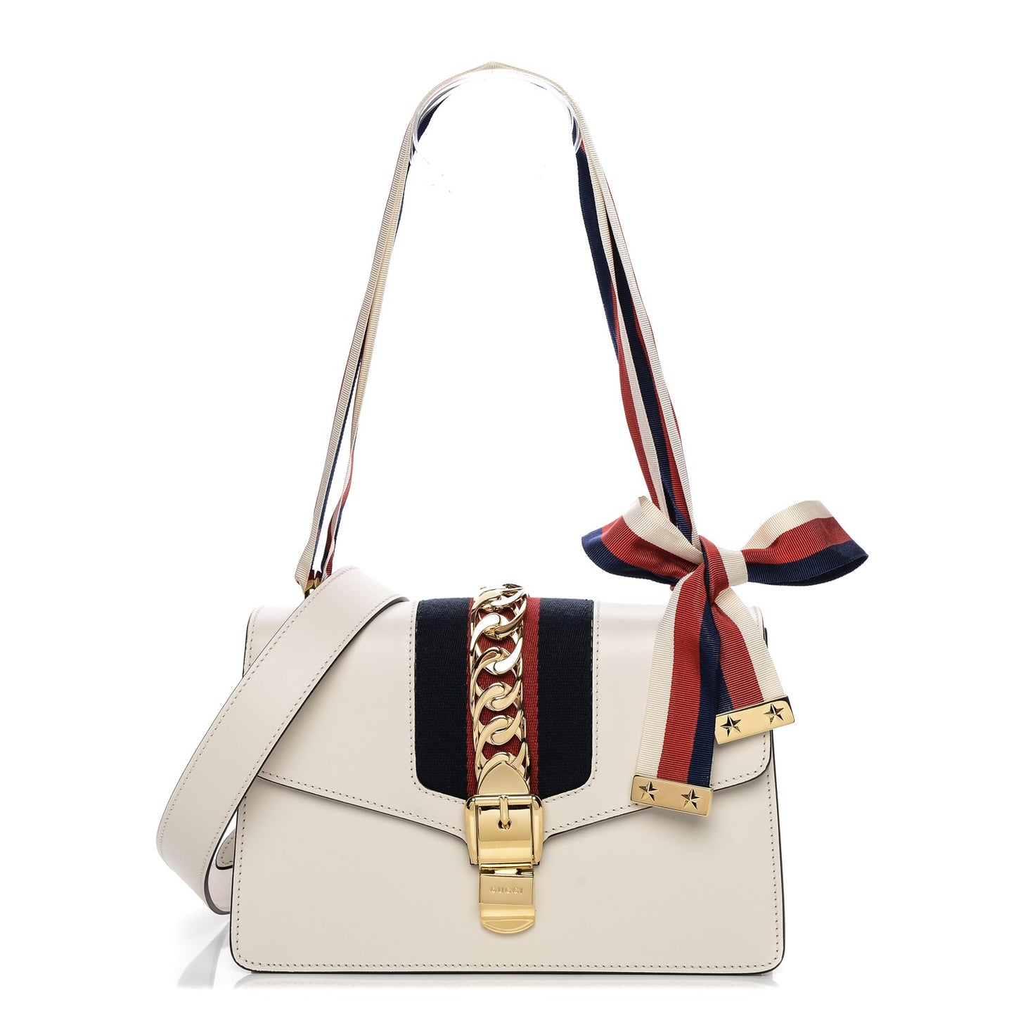 Calfskin Small Sylvie Shoulder Bag Off White