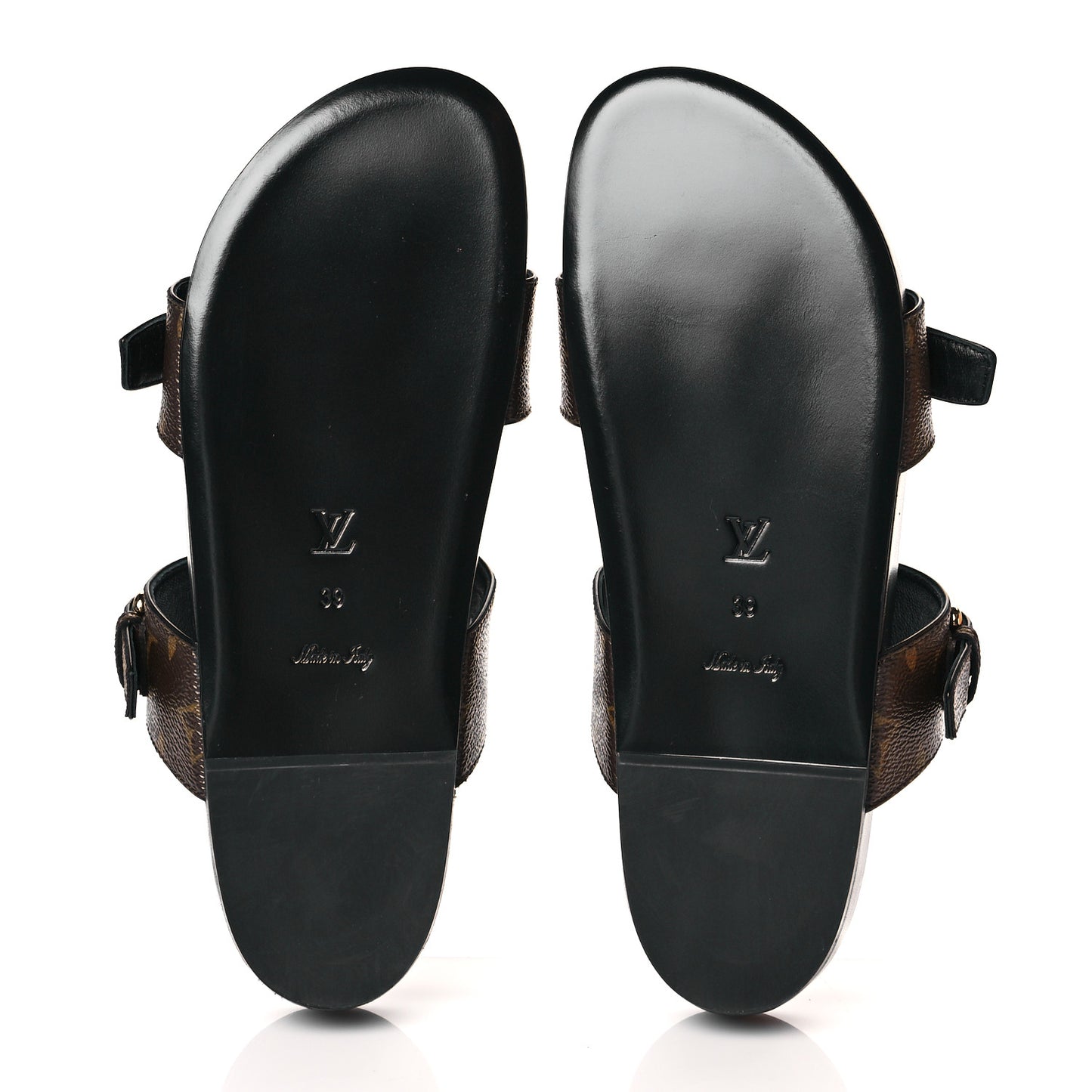 Monogram Bom Dia Mule Sandals 39 Black