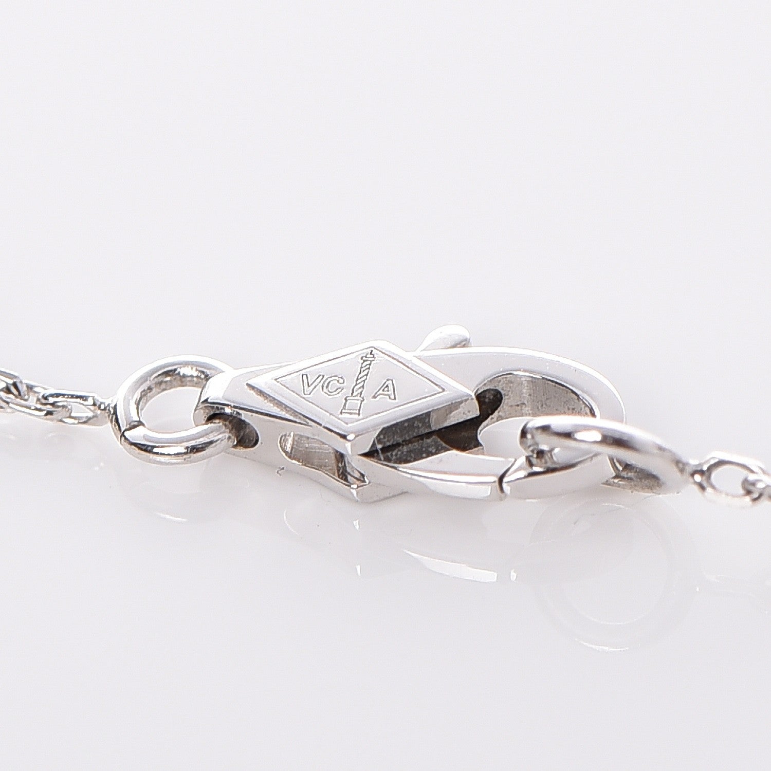 Van Cleef & Arpels 18K White Gold Turquoise Sweet Alhambra Butterfly Bracelet 9 of 12