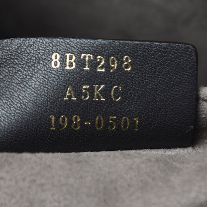Fendi Glazed Fabric Vitello Grace F is Fendi FF 1974 Stamp Patch Grande Mon Tresor Bucket Bag Mogano Panna Black 7 of 10