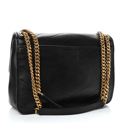 Saint Laurent Lambskin Matelasse Monogram Medium Niki Chain Satchel Black 2 of 8