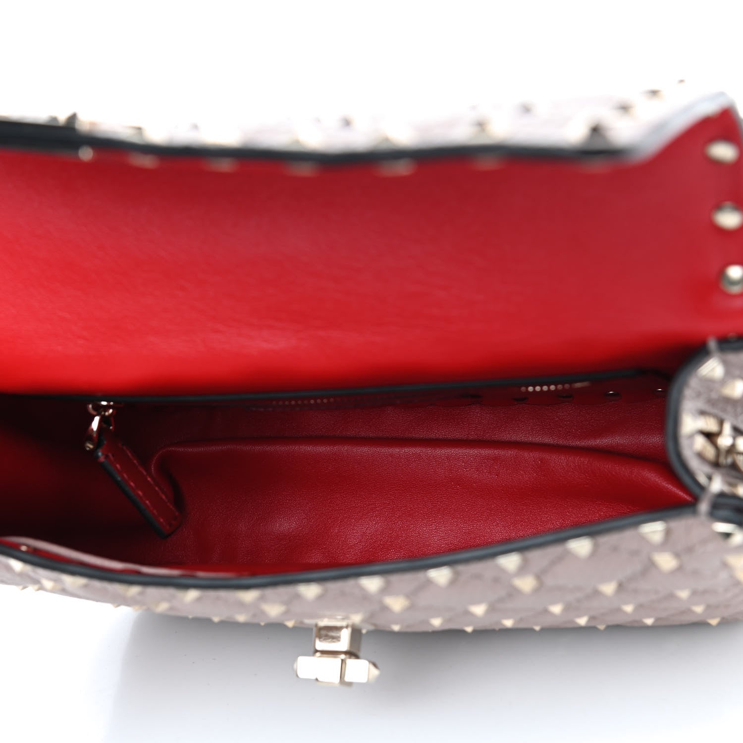 Valentino Garavani Grained Calfskin Medium Rockstud Spike Up Shoulder Bag Poudre 4 of 4