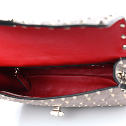 Valentino Garavani Grained Calfskin Medium Rockstud Spike Up Shoulder Bag Poudre 4 of 4