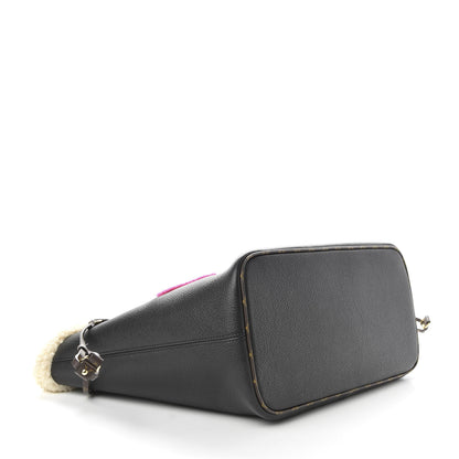 Louis Vuitton Calfskin Monogram Teddy Neverfull MM Black 5 of 10