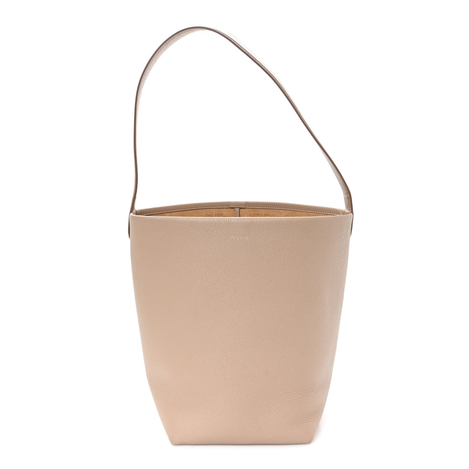 The Row Grained Calfskin Medium N/S Park Tote Dark Taupe 1 of 9
