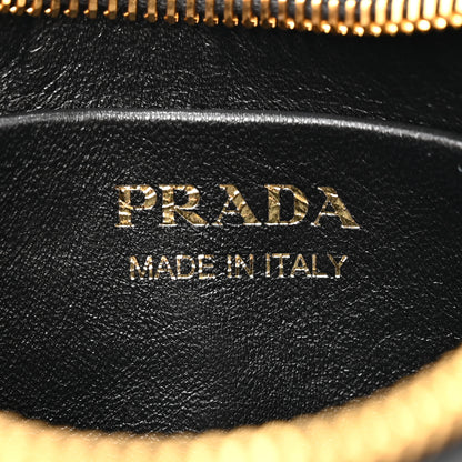 Prada Soft Calfskin Mini Arque Shoulder Bag Black 6 of 9
