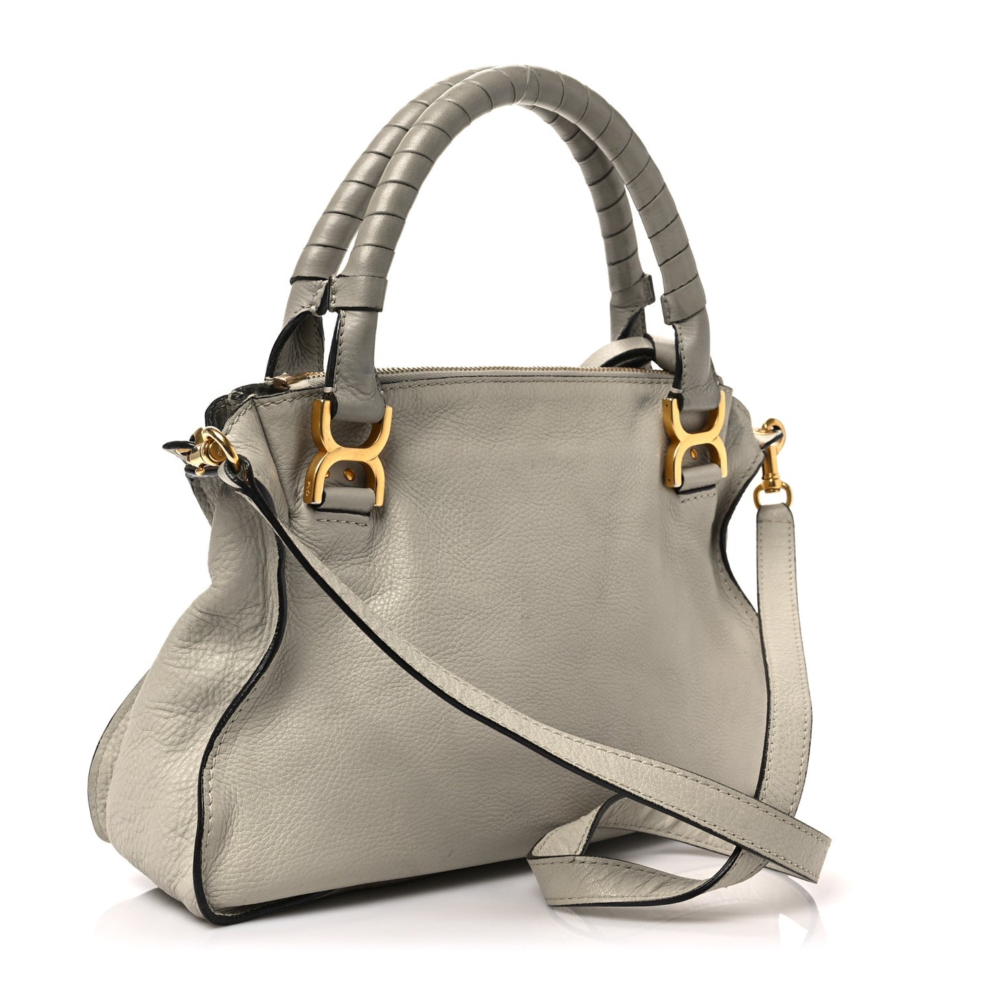 Calfskin Medium Marcie Satchel Dove