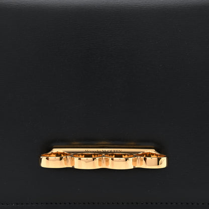 Alexander McQueen Smooth Calfskin Four Ring Knuckle Crossbody Bag Black 7 of 10