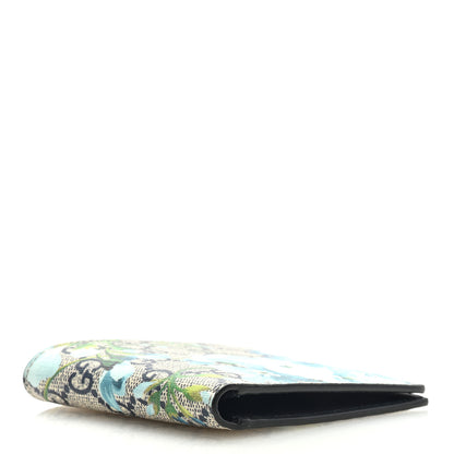 Gucci GG Supreme Monogram Blooms Bi-Fold Wallet Beige Blue Navy 4 of 6