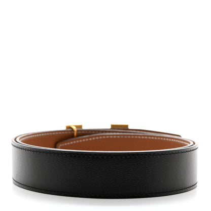 Hermes Box Togo 32mm H Belt 80 Black Gold 2 of 7
