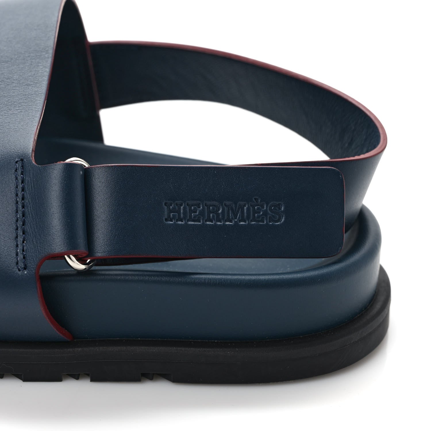 Hermes Calfskin Mens Genius Sandals 42.5 Marine 9 of 9
