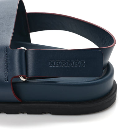 Hermes Calfskin Mens Genius Sandals 42.5 Marine 9 of 9
