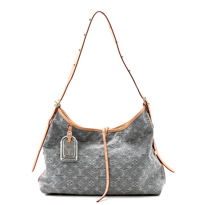 Louis Vuitton Monogram Denim CarryAll MM Washed Grey 1 of 13