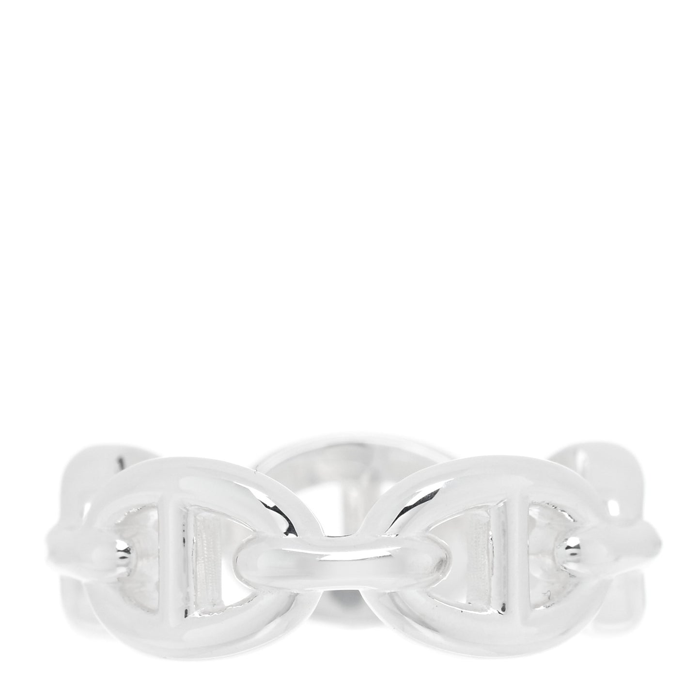 Sterling Silver PM Chaine d'Ancre Enchainee Band Ring 53 6.5