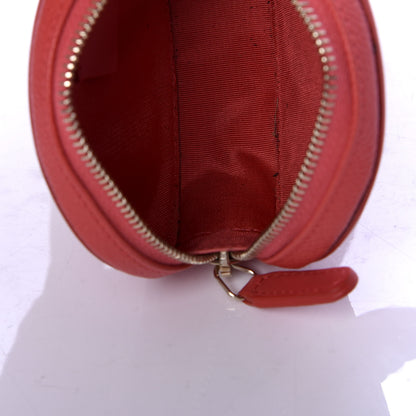 Chanel Caviar Quilted Filigree Zip Around Classic Coin Purse Red 5 of 8
