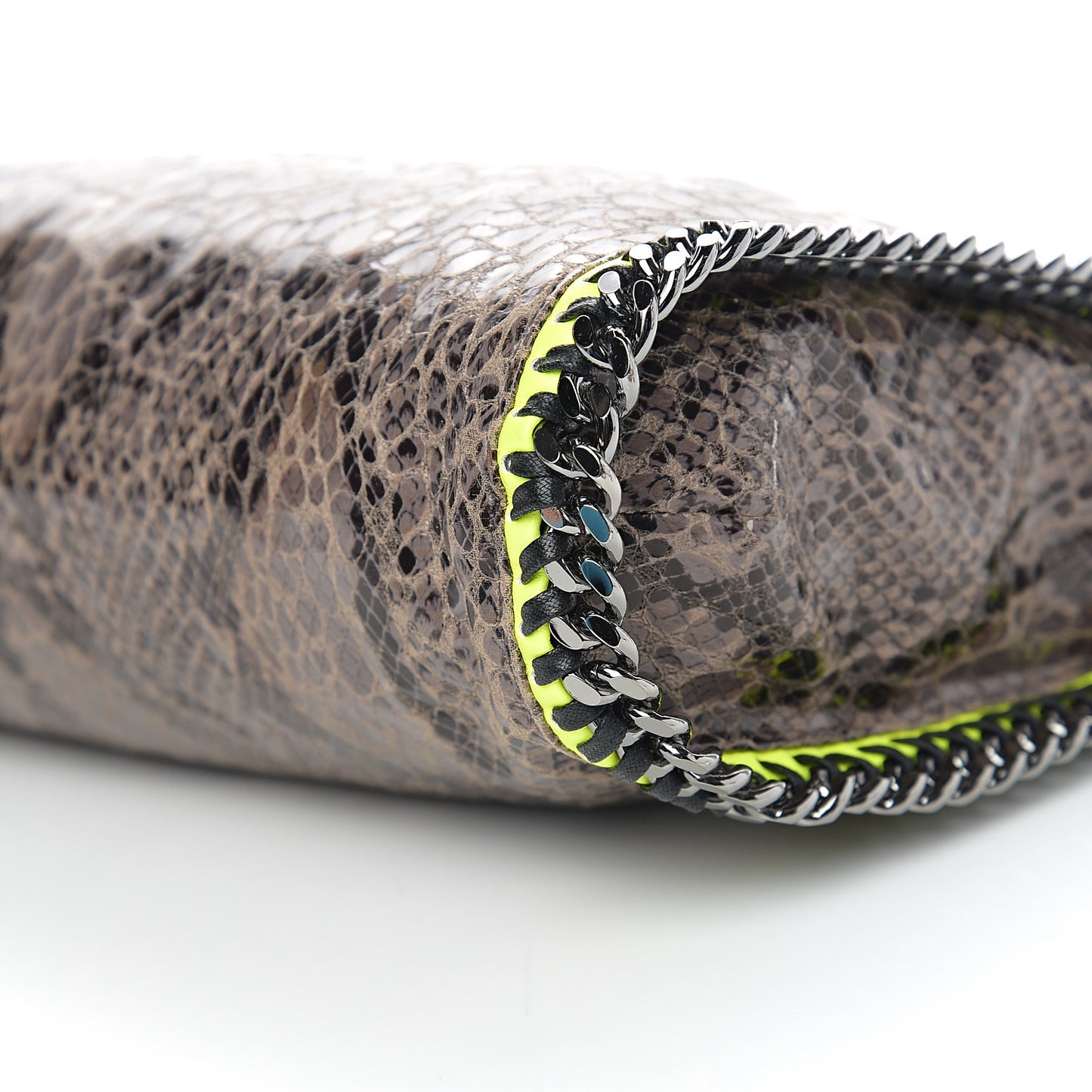Eco Python Small Falabella Tote Brown