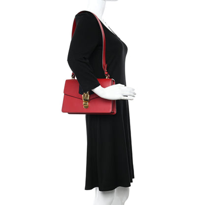Gucci Calfskin Small Sylvie Shoulder Bag Hibiscus Red 2 of 12