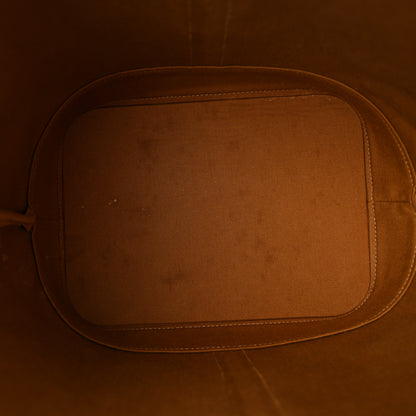 Celine Triomphe Canvas Calfskin Medium Bucket Bag Tan 5 of 10