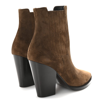 Saint Laurent Suede Theo 95 Chelsea Boots 37.5 Land 5 of 10