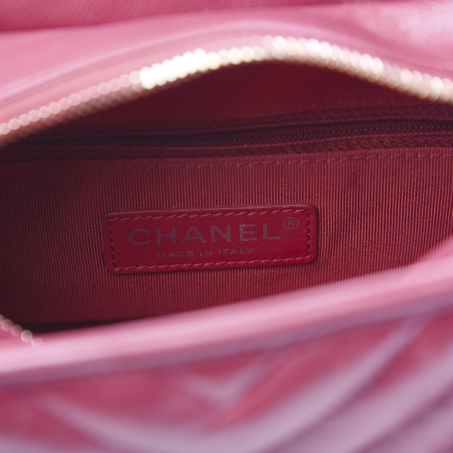 Chanel Aged Calfskin Chevron Quilted Small Gabrielle Hobo Dark Pink 5 of 9