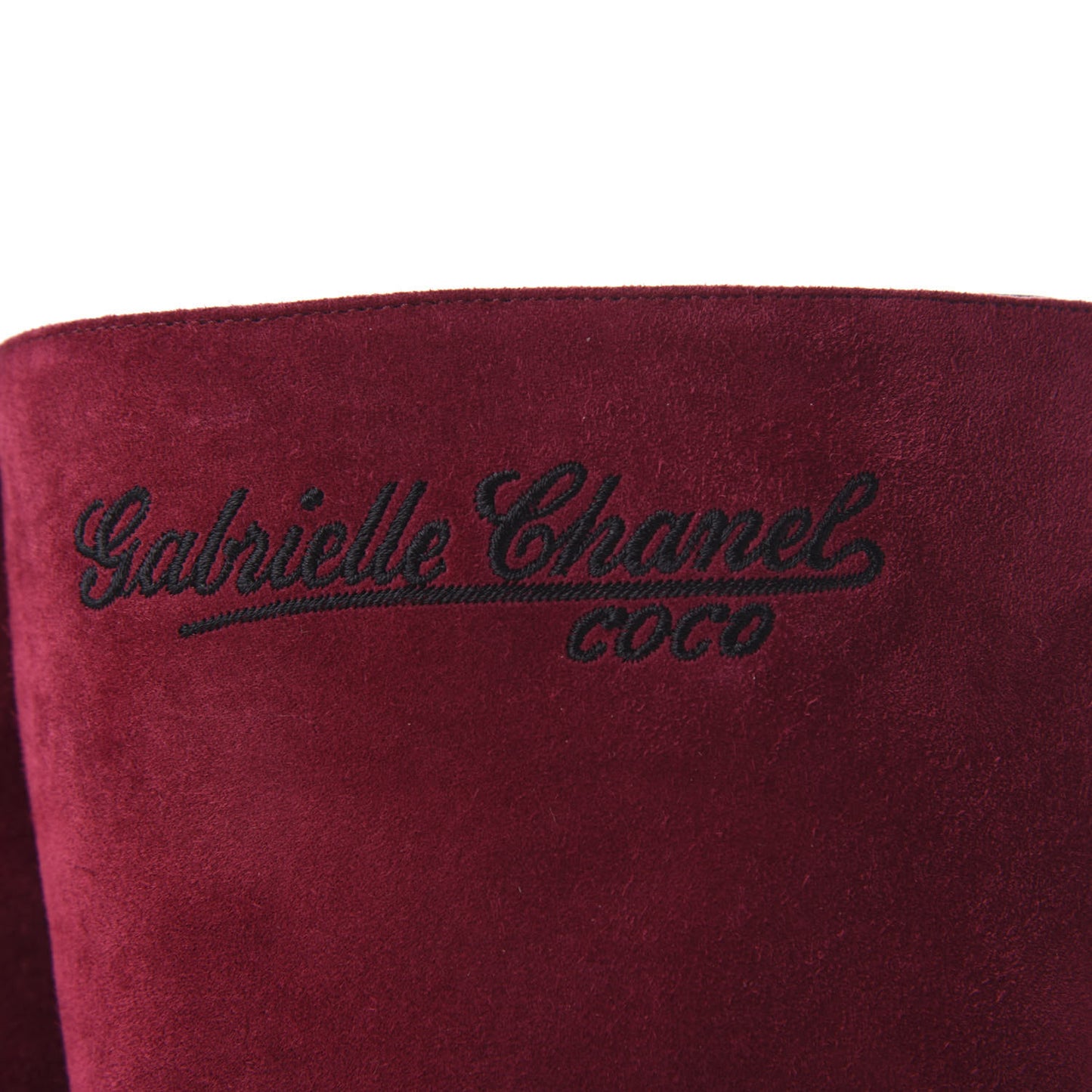 Suede Calfskin Satin Gabrielle Cap Toe Short Boots 40 Burgundy Black