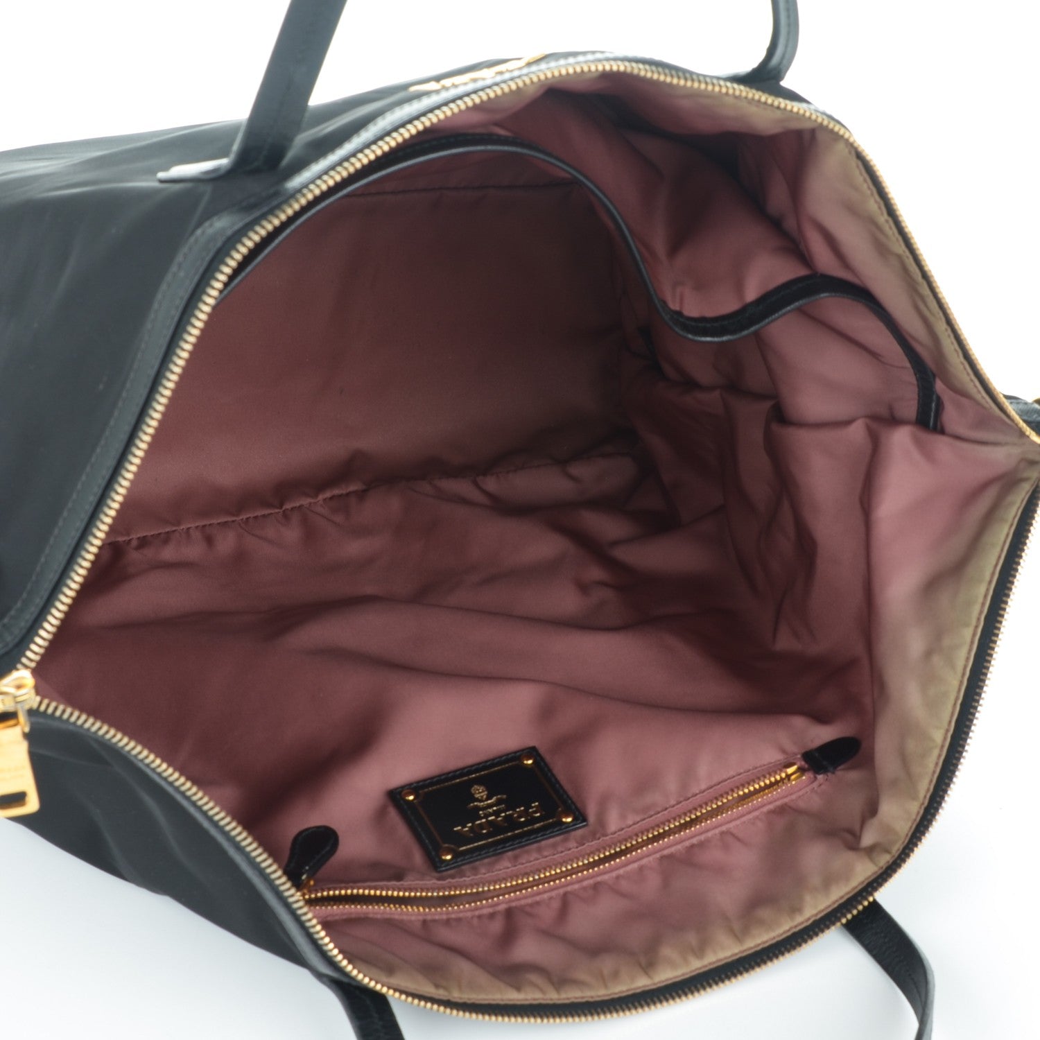 Prada Tessuto Nylon Saffiano Tote Nero Black 5 of 12