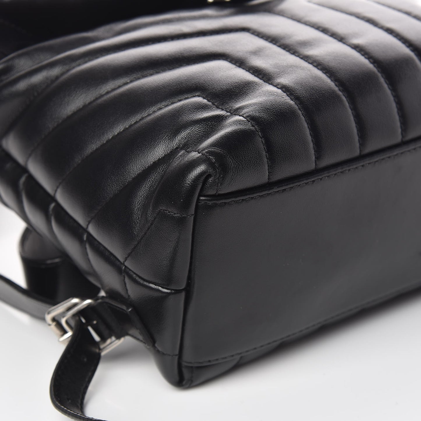 Calfskin Y Quilted Monogram Small Loulou Backpack Black