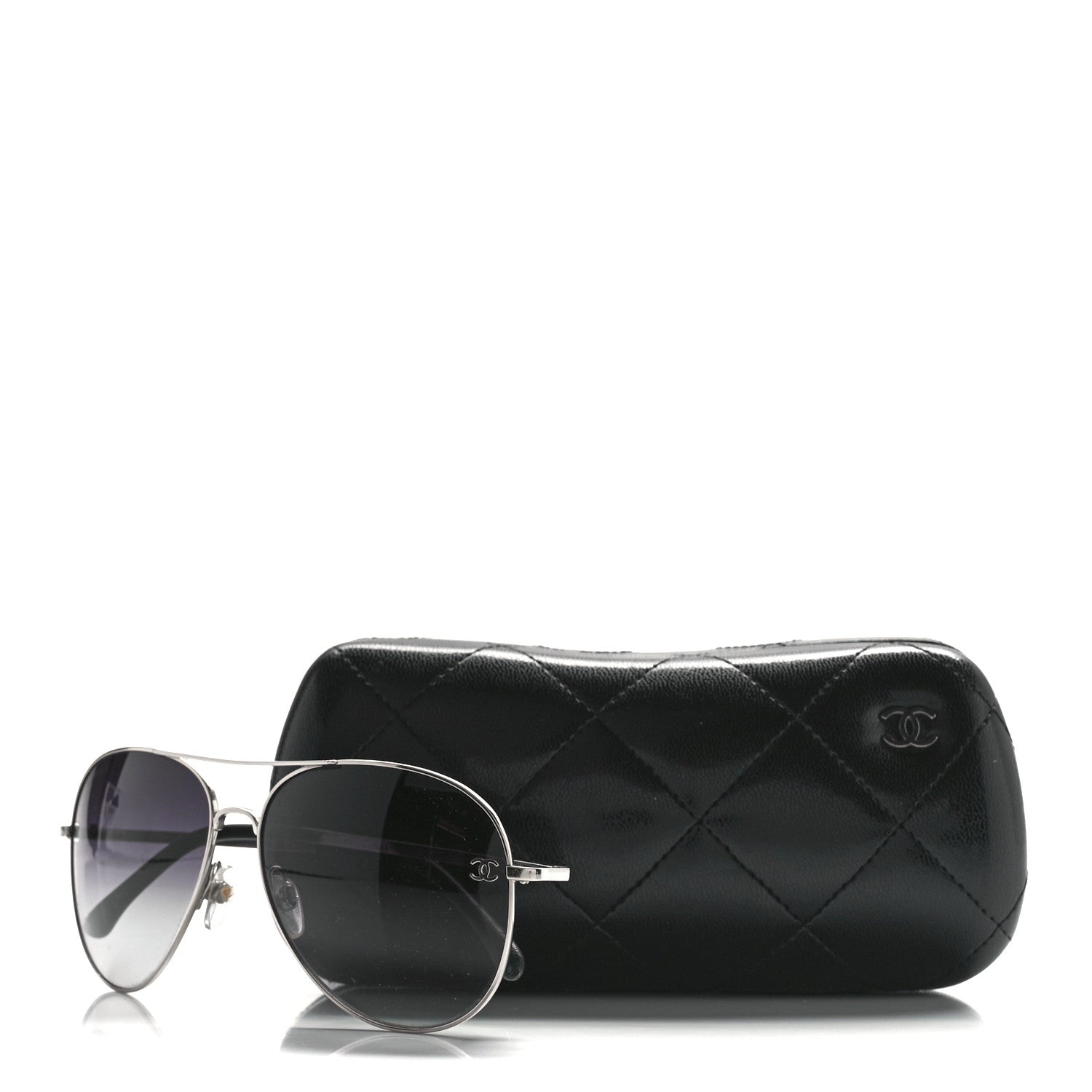 Chanel Aviator CC Sunglasses 4189-T-Q Silver 10 of 10