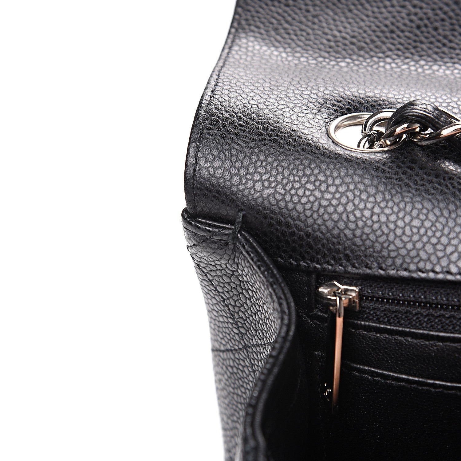 Chanel Caviar Quilted Jumbo Single Flap Black 11 of 12