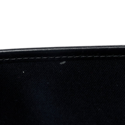 Versace Coated Canvas Calfskin La Greca Smile Signature Shopper Black Khaki 12 of 13