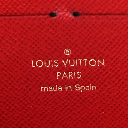 Louis Vuitton Damier Ebene Clemence Wallet Cherry 6 of 8
