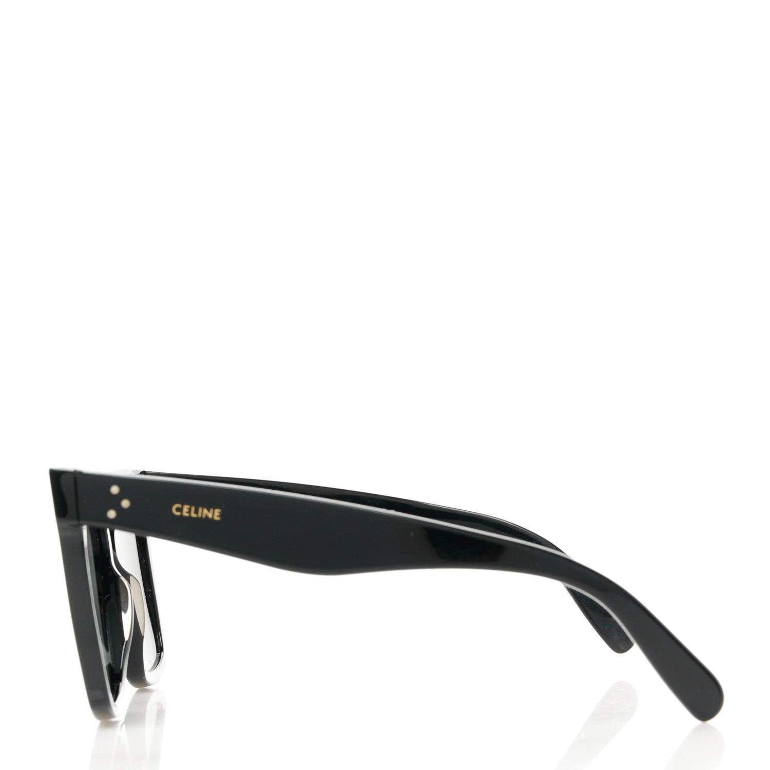 Celine Acetate Polarized Oversized Sunglasses CL4055IN Black 3 of 9